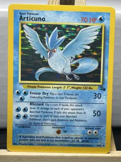 Pokemon TCG Articuno Fossil 2/62 Holo 1999-2000 Wizards Base Set Copyright Holo - Image 1