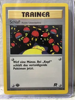 Pokemon TCG Schlaf! #79/82 GERMAN 1st Edition Sleep (Rocket's Secret Machine) - Image 1
