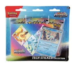 Pokemon PRISMATIC EVOLUTIONS Tech Sticker Collection - GLACEON - SEALED/NEW - Image 1