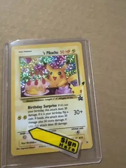 TCG POKEMON CELEBRATIONS BIRTHDAY PIKACHU HOLO 24 Ylw - Image 4