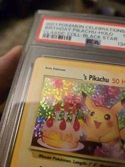 PSA 10 Birthday Pikachu 24 Holo Promo Celebrations GEM MINT PSA 10 Pokemon 25th! - Image 3
