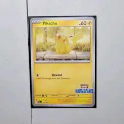 Pokemon TCG Pikachu Illustration Contest 2024 Promo SV Black Star 214 60 HP - Image 1