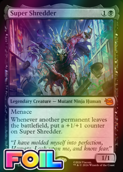 x1 Super Shredder FOIL TMT Ninja Turtles MTG 83 M/NM 1x - Image 1