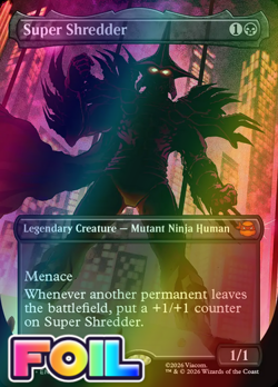 x1 Super Shredder FOIL TMT Ninja Turtles MTG 217 M/NM 1x - Image 1