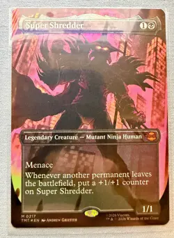 Super Shredder (Borderless) 217 - TMT Teenage Mutant Ninja Turtles MTG TMNT NM - Image 1