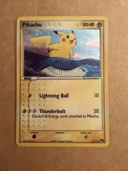 Pikachu 12/17 Pop Series 5 Holo Inverted Back Error Pokemon Card LP/MP - Image 1