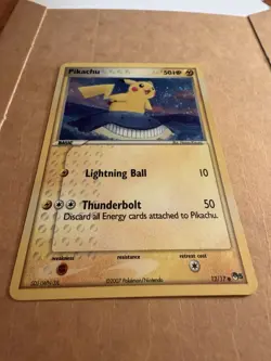Pikachu 12/17 Pop Series 5 Holo Inverted Back Error Pokemon Card LP/MP - Image 2