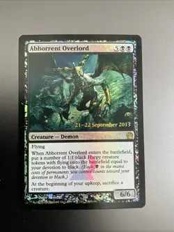 MTG - Abhorrent Overlord Theros - Pre- Release Foil - LP MAGIC CARD - Image 1