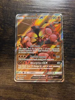 Buzzwole GX 104/111 - Crimson Invasion - Ultra Rare Holo Pokemon Card - Image 1