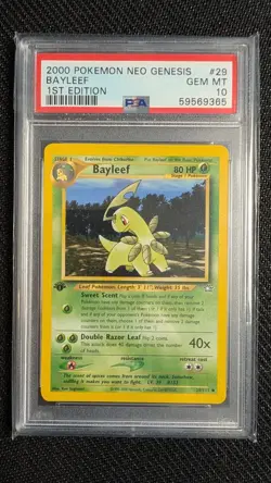PSA 10 Bayleef 1st Edition Neo Genesis 2000 Pokemon Card #29 - Image 1
