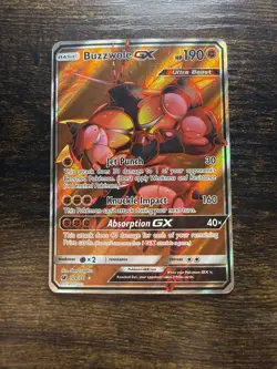 Buzzwole GX 104/111 - Crimson Invasion - Ultra Rare Holo Pokemon Card - Image 1