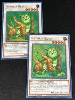 YUGIOH NATURIA BEAST HAC1-EN120 1ST ULTRA X2 (NM) - Image 1