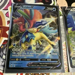 Pokemon Sword & Shield V Foil Card Lot - Keldeo V, Gardevoir V, Cramorant V - Image 2