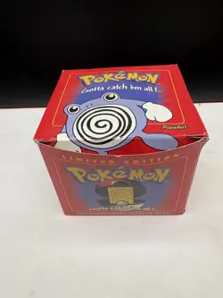 23K Gold Plated Poliwhirl Trading Card 1999 Burger King Pokemon Ball SEALED - Image 5
