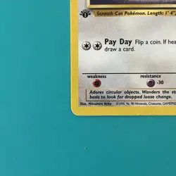 Pokemon TCG Meowth Jungle Card 1st Edition 1999 56/64 Raw - Image 5