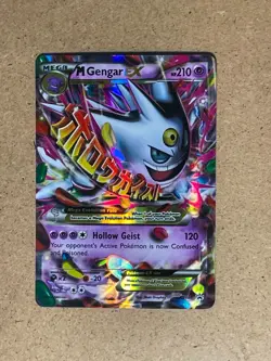 Pokemon M Gengar EX XY166 XY Promo Full Art Holo Mega Card 210 HP Hollow Geist - Image 1