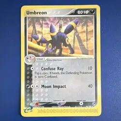 Pokemon Umbreon 24/100 EX Sandstorm Rare Regular 80 HP English Card 2003 - Image 1