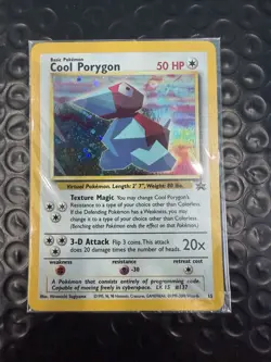 COOL PORYGON Pokemon Card - SEALED - WOTC - Black Star Promo - #15 - HOLO - Image 1