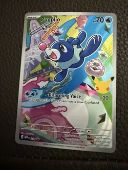 Pokemon Full Art Starter Set Popplio Rowlet Litten Pikachu Stamp NM 3 Card Lot - Image 2