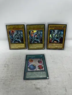 Yugioh Card Lot Blue Eyes White Dragon (3) - Image 1