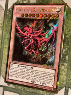 YuGiOh SLIFER THE SKY DRAGON Gold Secret Rare PGLD-EN032 - Image 1