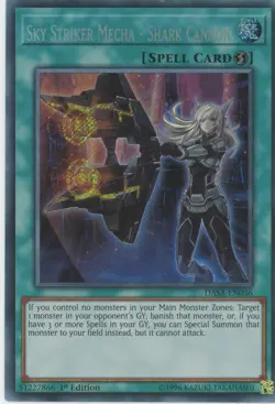 Yugioh Sky Striker Mecha - Shark Cannon DASA-EN036 Secret Rare 1st Edition NM - Image 1