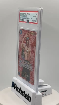 2025 One Piece OP13 Japanese #119 Portgas D. Ace Red Manga Alternate Art PSA 10 - Image 2