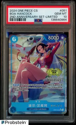 2024 One Piece S. Chinese 2nd Anniversary Limited Serial #051 Boa Hancock PSA 10 - Image 1