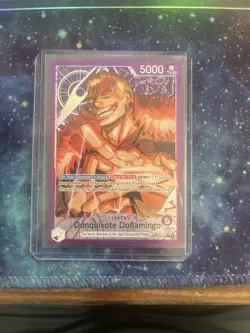 One Piece Donquixote Doflamingo OP14-060 Alt Art Azure Sea's Seven NM English - Image 1