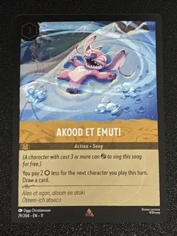 Disney Lorcana Winterspell Akood Et Emuti Cold Foil 29/204 NM Rare - Image 1