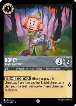 Dopey - Knight Apprentice 181/204 Shimmering Skies Non-Foil Disney Lorcana - Image 1
