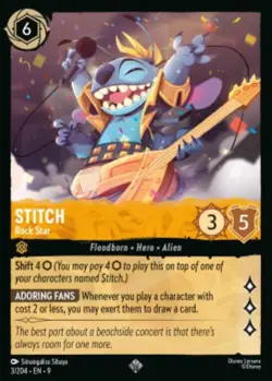 Stitch-Rock Star 3/204 Fabled Non-Foil Disney Lorcana - Image 1