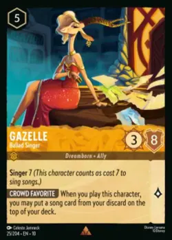 1x Gazelle-Ballad Singer 25/204 Whispers in the Well Non-Foil Disney Lorcana - Image 1
