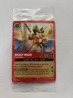Disney Lorcana TCG: Mickey Mouse - Pirate Captain Foil Promo SEALED - Image 1