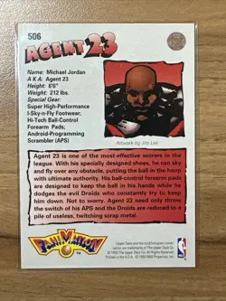 Michael Jordan Agent 23 1992-93 Upper Deck FaniMation #506 Chicago Bulls - Image 2