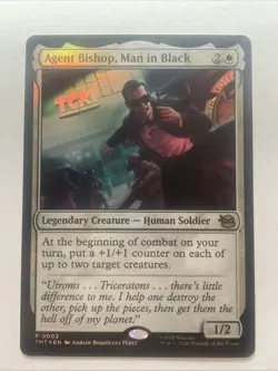 TMNT Agent Bishop, Man In Black R0002 Rare Foil Magic The Gathering - Image 1