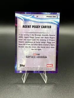 2025 Topps Chrome Marvel Agent Peggy Carter Red /5 Captain America - Image 3