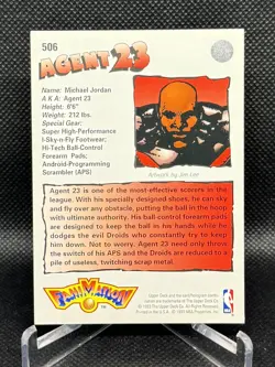 1992-93 Upper Deck - Michael Jordan - Fanimation "Agent 23" SP Insert #506 - Image 2