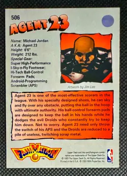 Michael Jordan 1992 Upper Deck #506 Fanimation - Agent 23 - Image 2