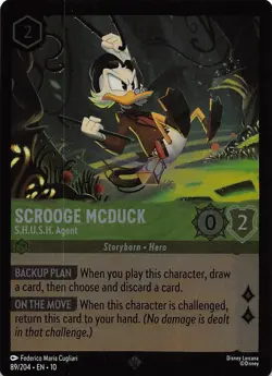 Scrooge McDuck S.H.U.S.H. Agent Foil 89/204 Whispers in the Well Disney Lorcana - Image 1