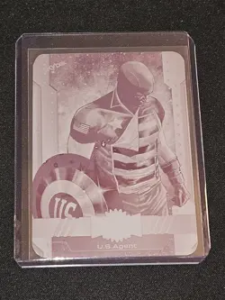 2024 Metal Universe Avengers U.S. Agent Magenta Printing Plate 1/1 #52 RARE - Image 1