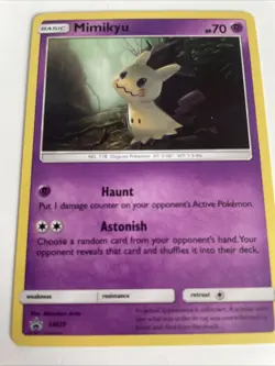 Pokemon TCG Mimikyu SM29 Holo Black Star Promo Card Sun Moon NM - Image 1
