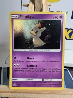 Pokemon TCG Mimikyu SM29 Holo Black Star Promo Card Sun Moon NM - Image 1
