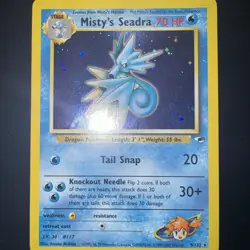 Pokemon TCG Misty's Seadra Prerelease Holo Card 9/132 Promo - Image 1