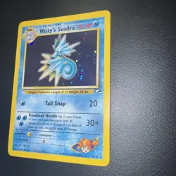 Pokemon TCG Misty's Seadra Prerelease Holo Card 9/132 Promo - Image 2