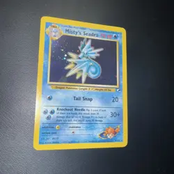 Pokemon TCG Misty's Seadra Prerelease Holo Card 9/132 Promo - Image 3