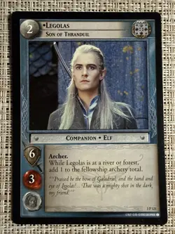 Decipher The Lord of the Rings TCG Legolas Son Of Thranduil Rare Card 3P121 - Image 1