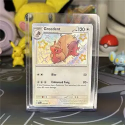 Pokemon Greedent 206/091 SV: Paldean Fates Shiny Rare Holo Stage 1 Card - Image 1