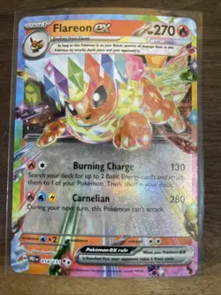 Flareon ex 14/131 Prismatic Evolutions - Double Rare Pokemon Card - NM/Mint - Image 1