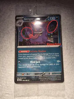 Pokemon Gengar Promo Holo Card GameStop PSA 10 Contender w/ DOUBLE SWIRL 🌀🌀 - Image 1